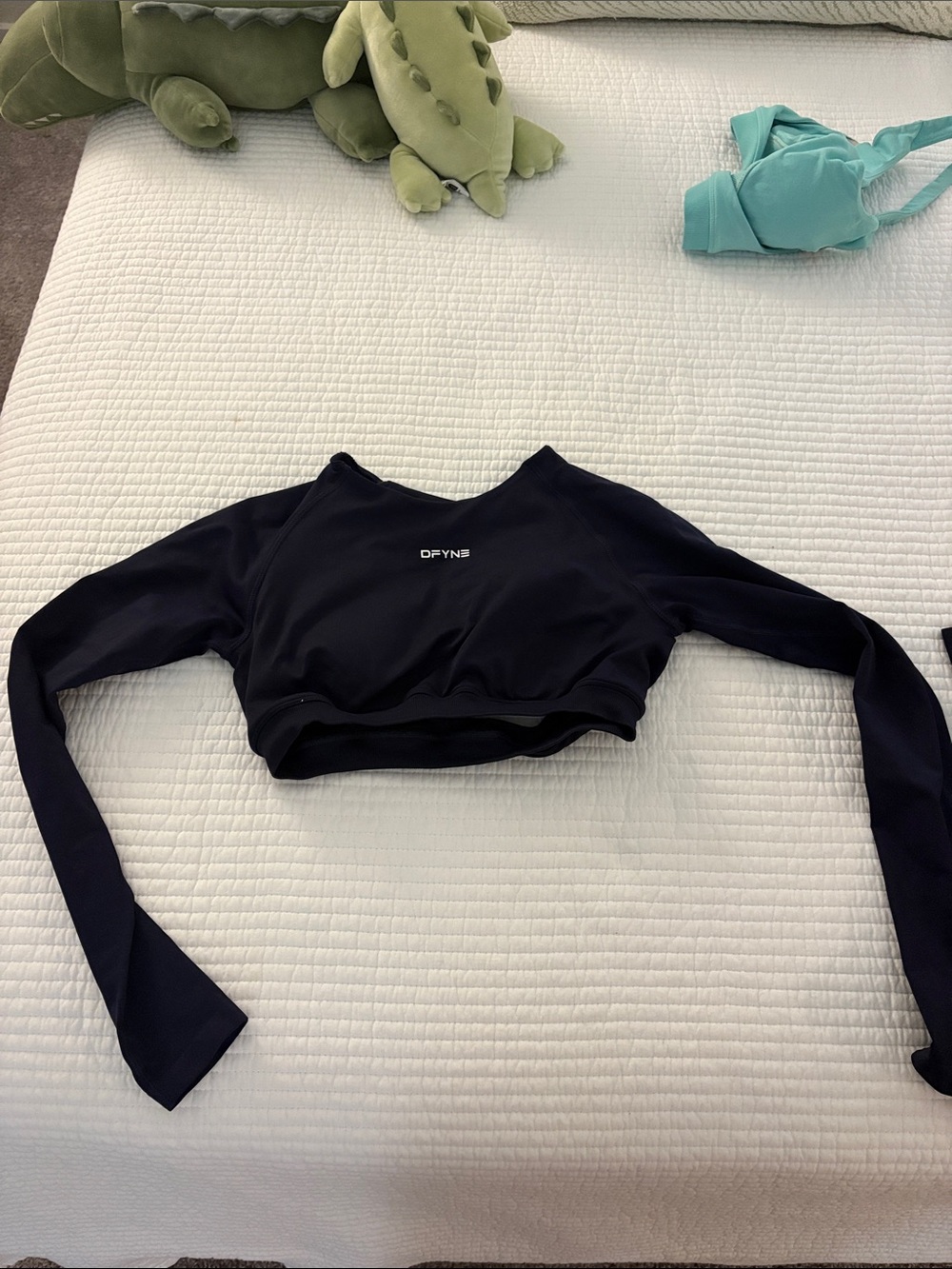Indigo Long-Sleeve Cropped Active Top
